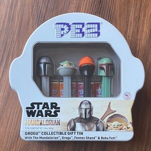 Star Wars Mandalorian PEZ Collectible Gift Tin - Black, Green, Orange